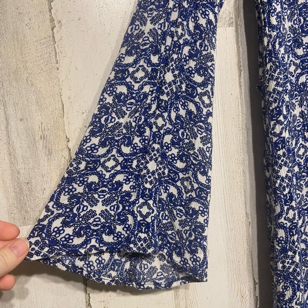 Lulus Mandala Daydream Blue Print Maxi Dress Medium - Picture 5 of 10